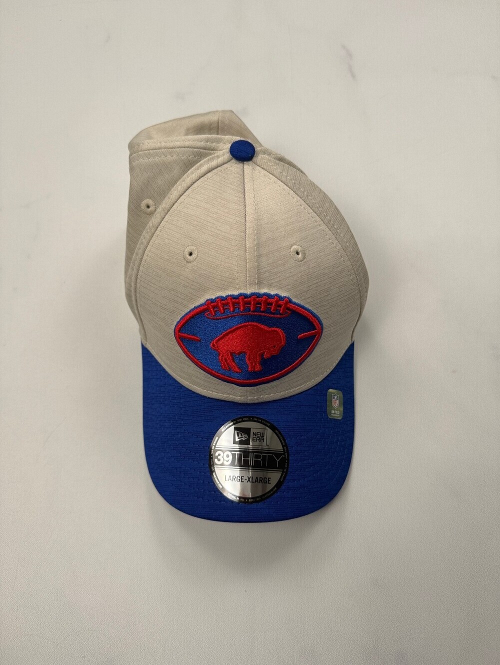 New Era Buffalo T Shirt Baseball Cap Royal Blue Modern Varsity - Mens L/XL NWT